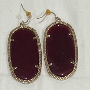 Kendra Scott Maroon Jade Danielle Earrings